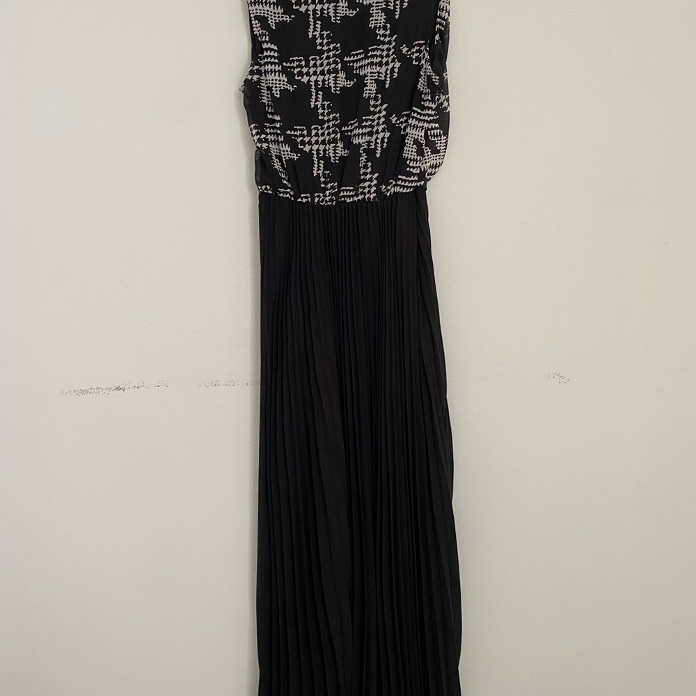 Long Pleated Chiffon Dress